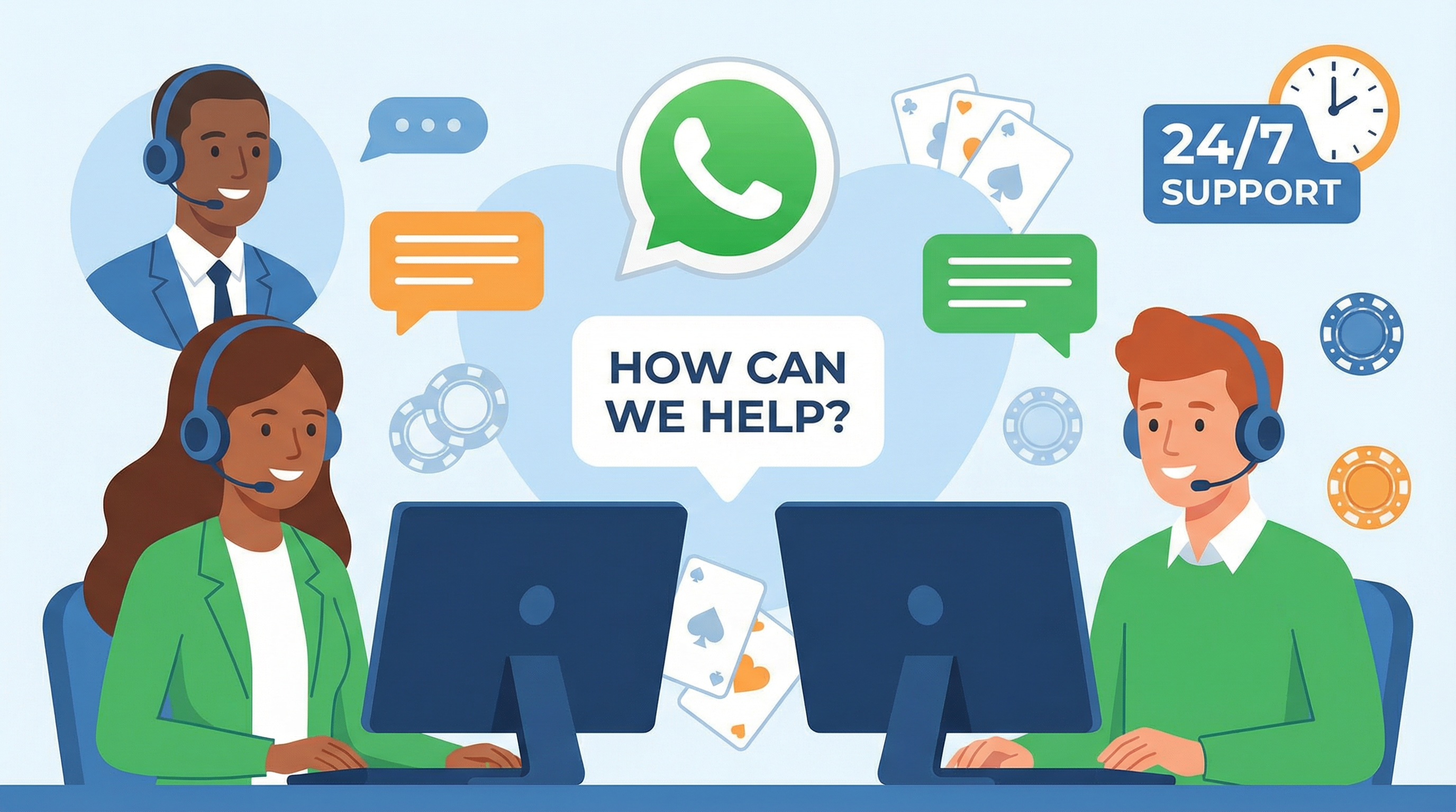 壹号娱乐24/7客户支持团队